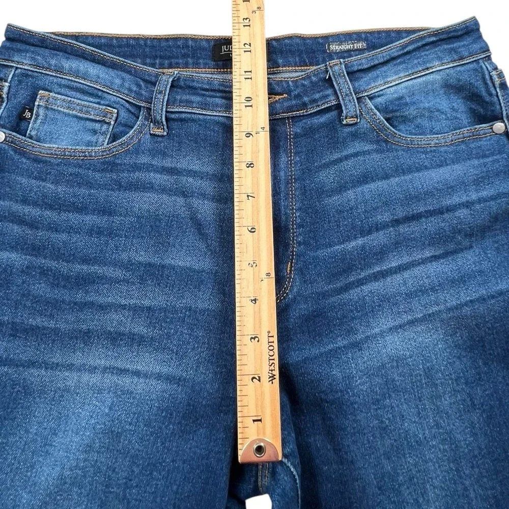 Judy Blue Womens 15/32 Straight Fit Dark Wash High Rise Stretch‎ Denim Jeans